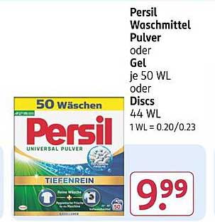 Persil Waschmittel Pulver oder Gel 50 WL oder Discs 44 WL