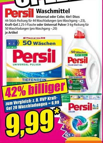Persil Waschmittel – Universal oder Color, 4in1 Discs