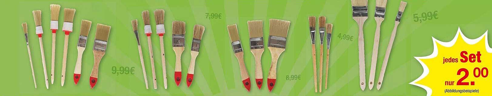 Pinselsets zum Sonderpreis – Jedes Set nur 2,00 €!