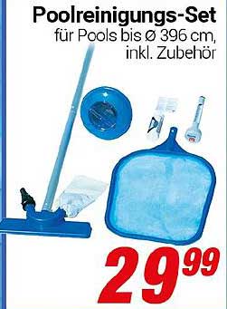 Poolreinigungs-Set für Pools bis Ø 396 cm, inkl. Zubehör