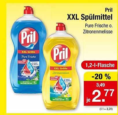 Pril XXL Spülmittel - Pure Frische o. Zitronenmelisse