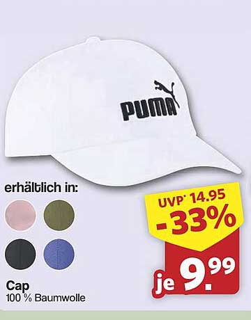 PUMA Cap für nur 9,99 € (UVP 14,95 €)