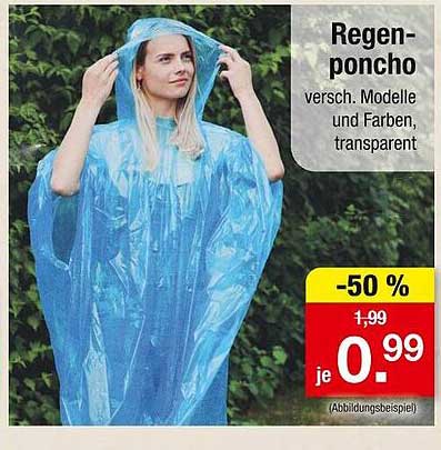 Regenponcho - versch. Modelle und Farben, transparent