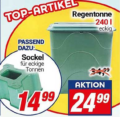 Regentonne 240 l eckig