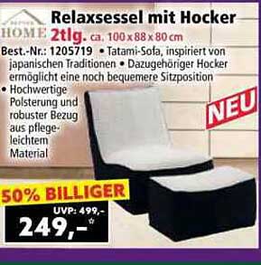 Relaxsessel mit Hocker 2tlg.