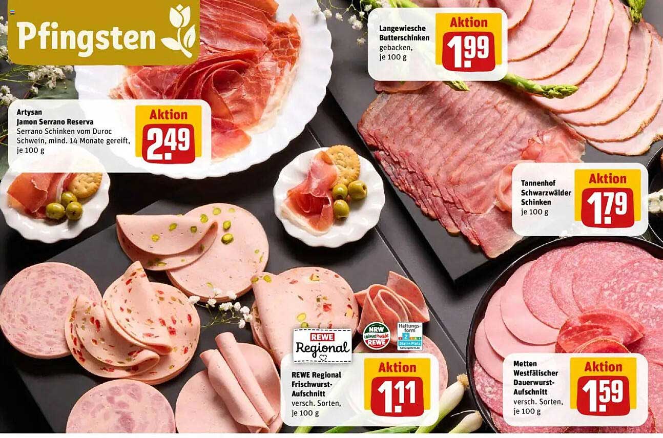 REWE Aktionsangebote für herrlichen Aufschnitt