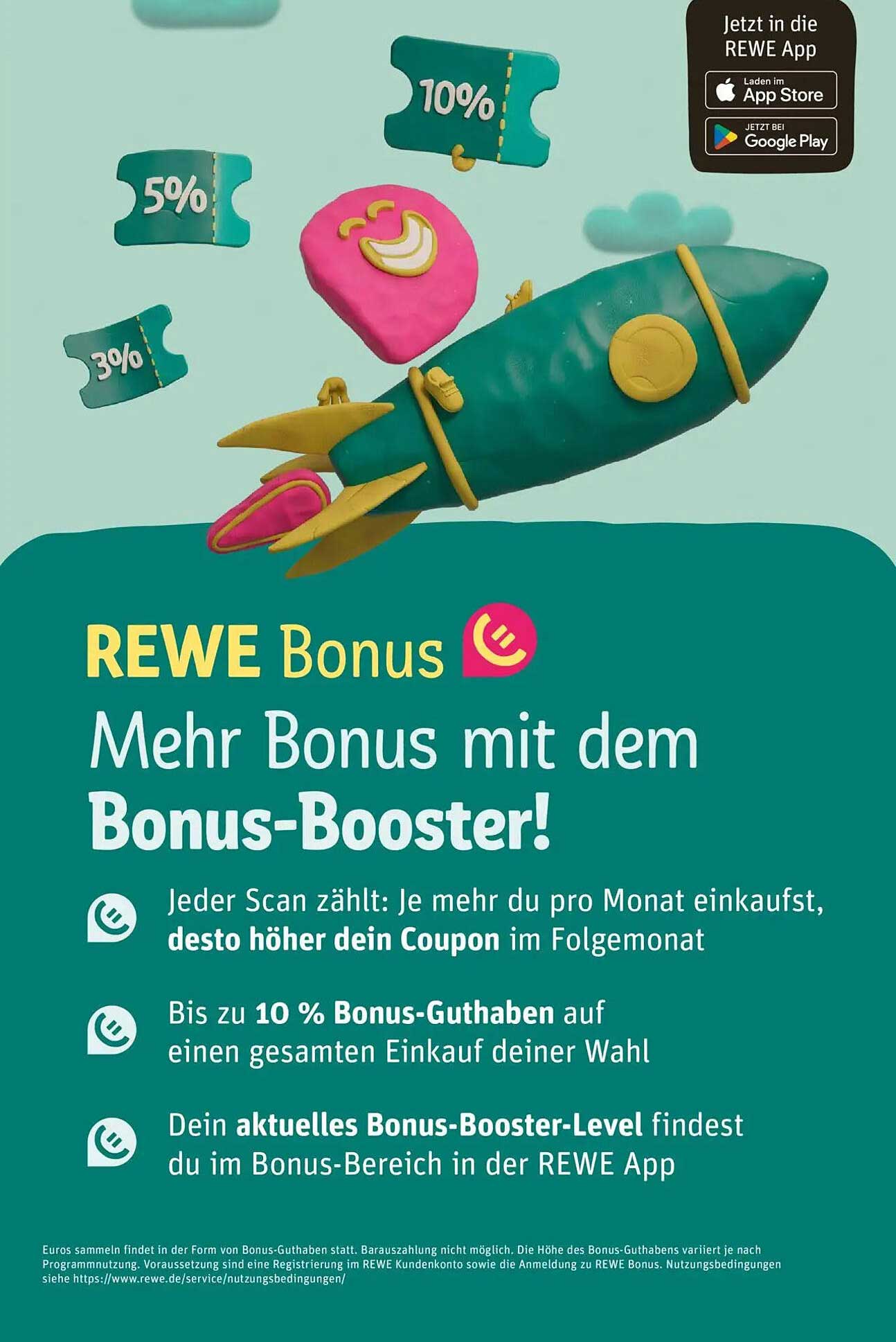 REWE Bonus - Mehr Bonus mit dem Bonus-Booster!