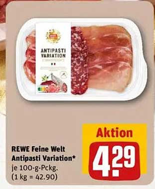 REWE Feine Welt Antipasti Variation* je 100-g-Pckg.