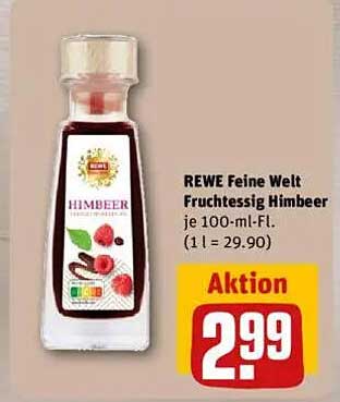 REWE Feine Welt Fruchtessig Himbeer je 100-ml-Fl.