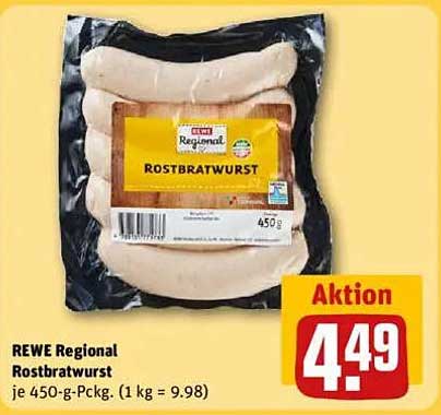 REWE Regional Rostbratwurst - je 450-g-Packung