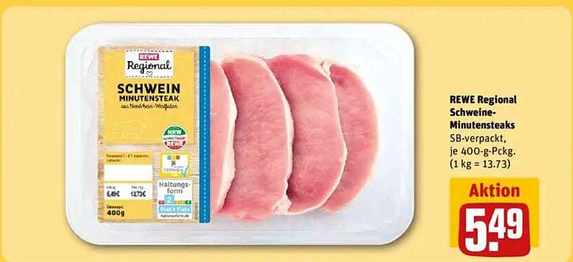REWE Regional Schweine-Minutensteaks