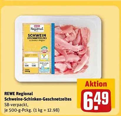 REWE Regional Schweine-Schinken-Geschnetzeltes SB-verpackt