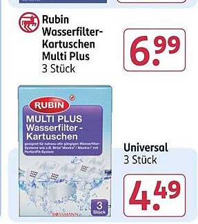 Rubin Wasserfilter-Kartuschen Multi Plus 3 Stück