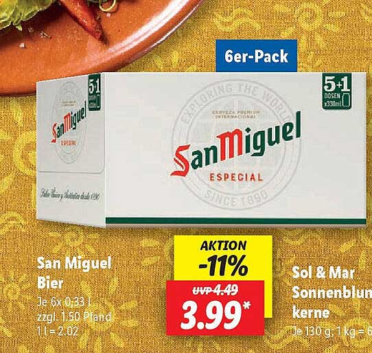 San Miguel Bier 6er-Pack