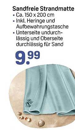 Sandfreie Strandmatte 150 x 200 cm