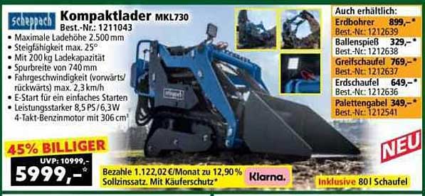 Scheppach Kompaktlader MKL730