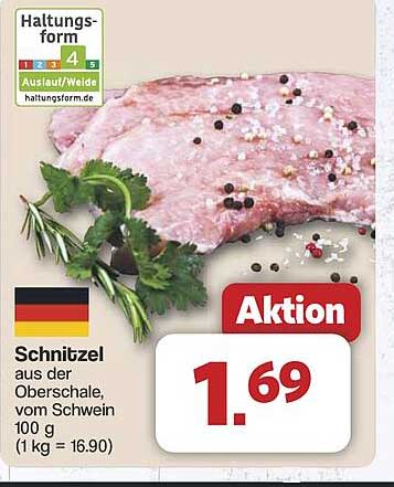 Schnitzel aus der Oberschale, vom Schwein - Aktionspreis!