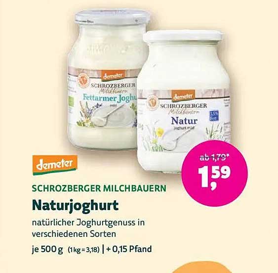 SCHROZBERGER MILCHBAUERN Naturjoghurt