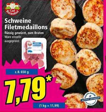 Schweine Filetmedaillons flüssig gewürzt, zum Braten