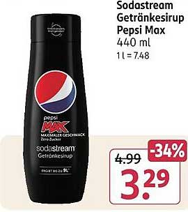 Sodastream Getränkesirup Pepsi Max 440 ml