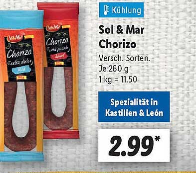 Sol & Mar Chorizo, 260 g