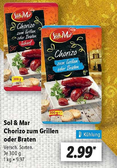 Sol & Mar Chorizo zum Grillen oder Braten