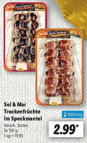Sol & Mar Trockenfrüchte im Speckmantel