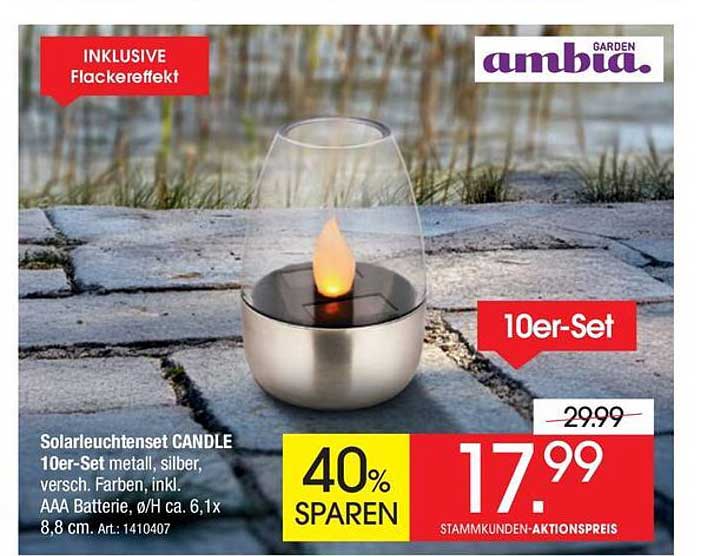 Solarleuchten-Set CANDLE 10er-Set - jetzt zum Sonderpreis!