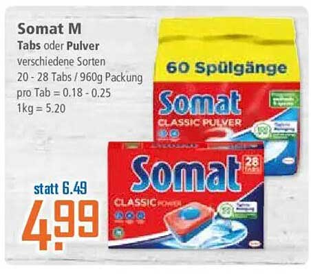 Somat M Tabs oder Pulver - 20-28 Tabs / 960g