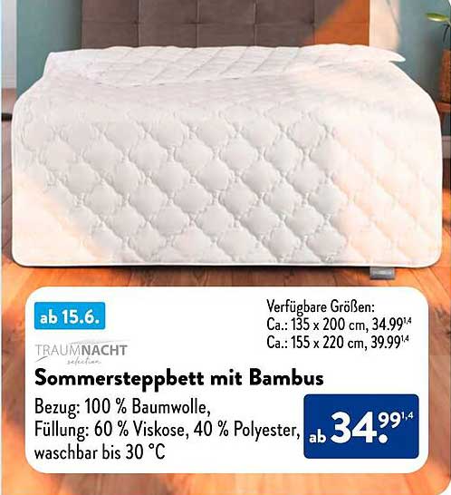 Sommersteppbett mit Bambus