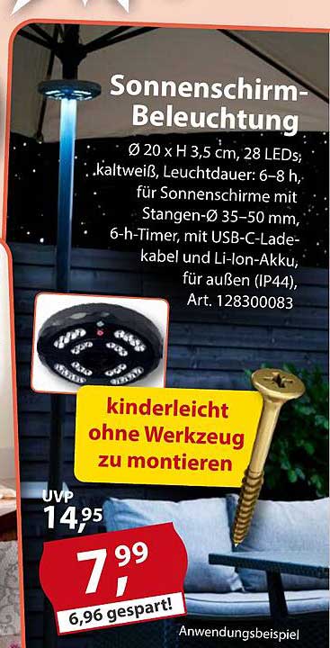 Sonnenschirm-Beleuchtung
