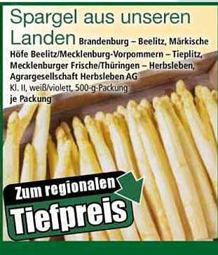 Spargel aus unseren Ländern - 500 g Packung