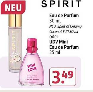 Spirit Eau de Parfum 30 ml oder UDV Mini Eau de Parfum 25 ml