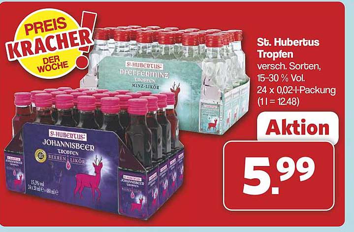St. Hubertus Tropfen - verschiedene Sorten erhältlich