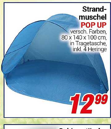 Strandmuschel POP UP