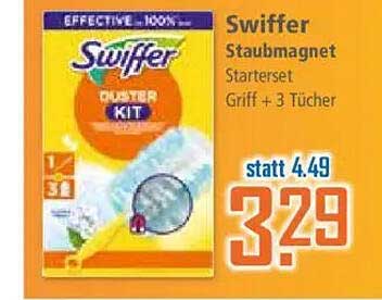 Swiffer Staubmagnet Starterset Griff + 3 Tücher