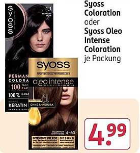 Syoss Coloration oder Syoss Oleo Intense Coloration je Packung