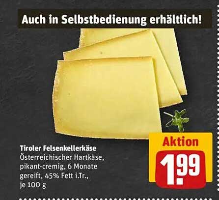 Tiroler Felsenkäse - Österreichischer Hartkäse, pikant-cremig