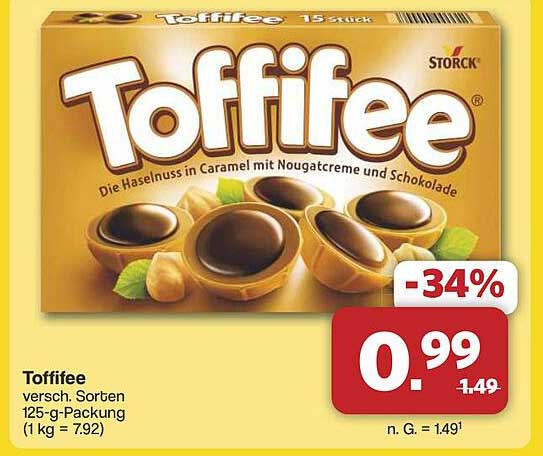 Toffifee 125-g-Packung – Verschiedene Sorten