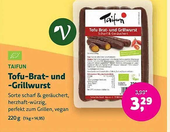Tofu-Brat- und -Grillwurst von Taifun