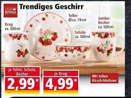 Trendiges Geschirr von CASA ROYALE – Stilvolle Kirsch-Motive