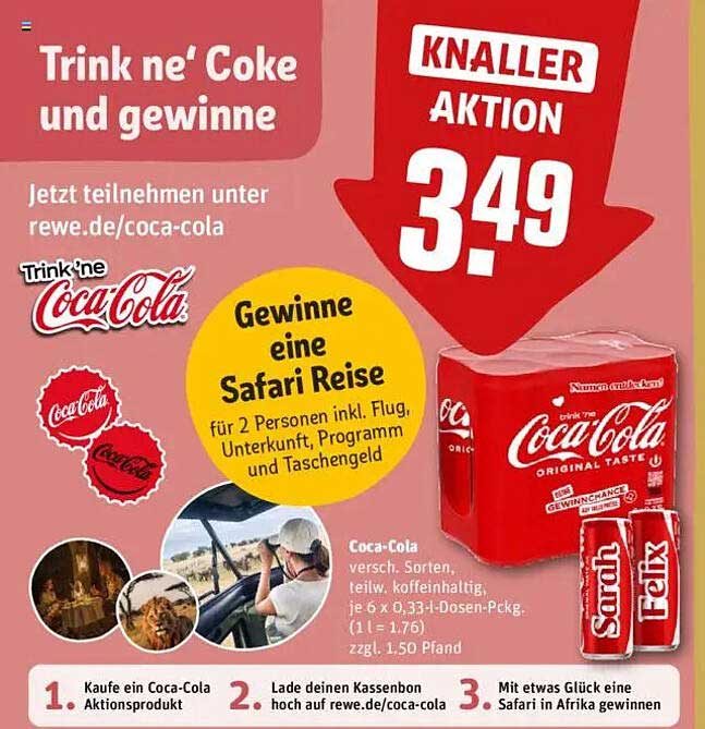 Trink ne' Coke und gewinne eine Safari Reise!