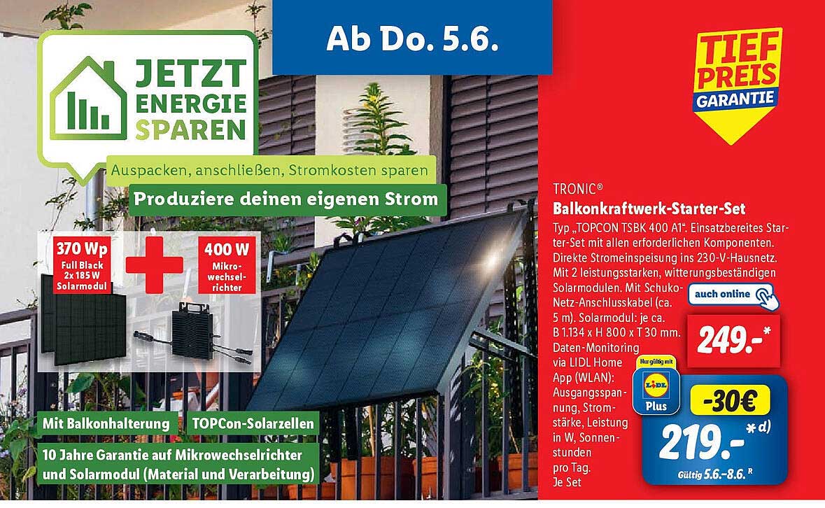 TRONIC® Balkonkraftwerk-Starter-Set