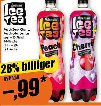 Valensina Ice Tea - Peach und Cherry
