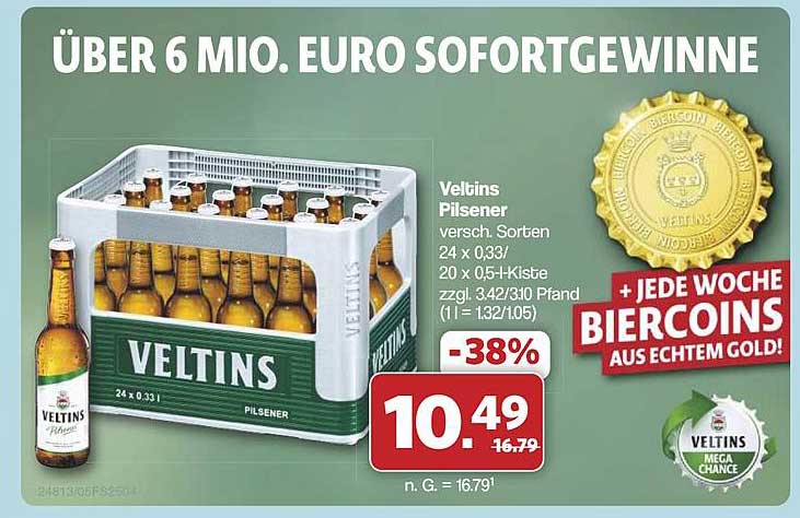 Veltins Pilsener 24 x 0,33l - jetzt zum Sonderpreis!