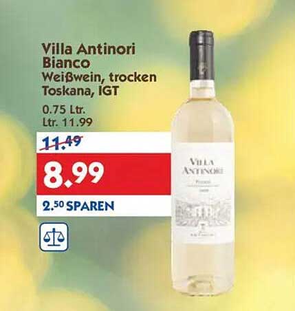 Villa Antinori Bianco Weißwein, trocken Toskana, IGT