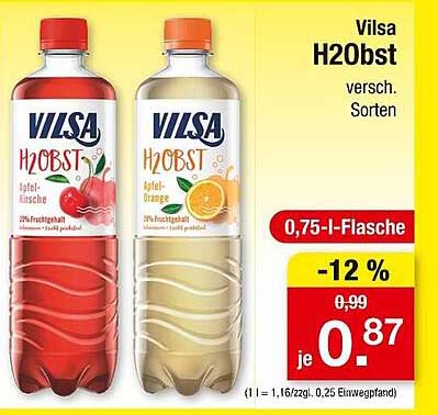 Vilsa H20bst versch. Sorten - Apfel-Kirsche und Apfel-Orange