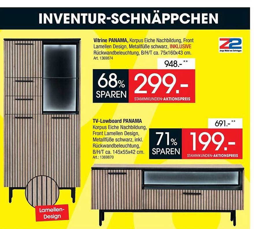 Vitrine PANAMA und TV-Lowboard PANAMA