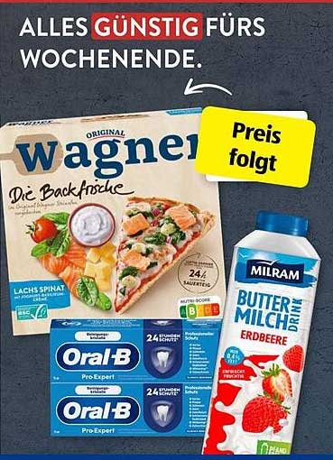 Wagner Original Die Backfrische Lachs Spinat Pizza