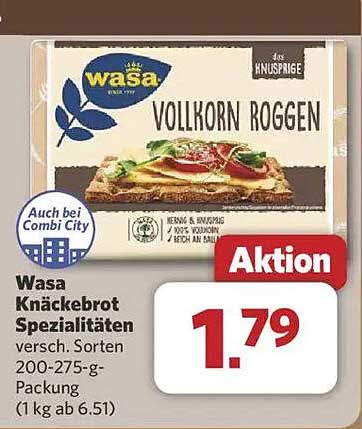 Wasa Knäckebrot Vollkorn Roggen 200-275 g